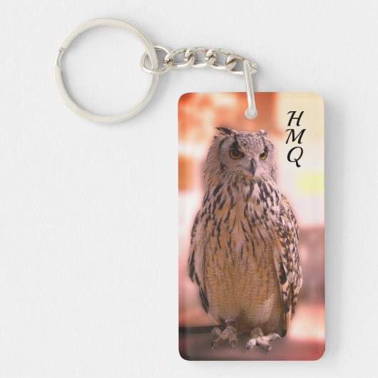 Owl Experience Somersetイニシャル(引用文付き) キーホルダー (正面)
