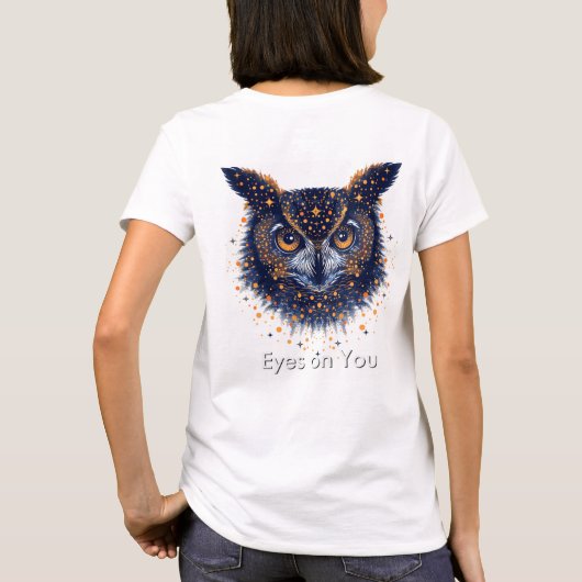 Owl Eyes on You Double-Sided Graphic T-Shirt Tシャツ (裏面)