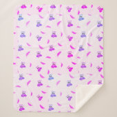 Owl & Feather シェルパブランケット (正面)