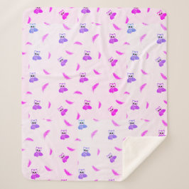 Owl & Feather シェルパブランケット