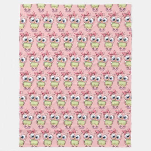 Owl Fleece Blanket フリースブランケット (正面)