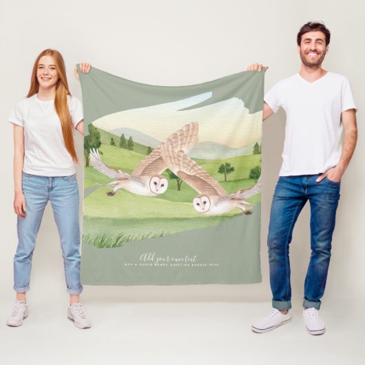 OWL GIFT パーソナライズされた - フリースブランケット (インサイチュ)