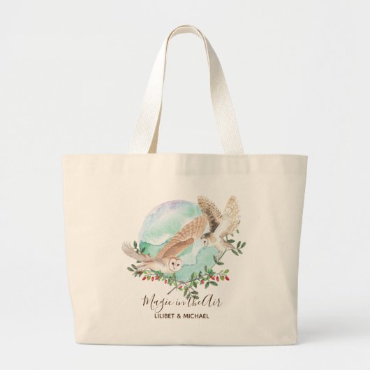 OWL GIFT パーソナライズされた - ラージトートバッグ (正面)