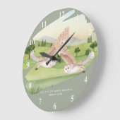 OWL GIFT パーソナライズされた - ラージ壁時計 (傾斜)