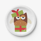 Owl Gift In A Box Paper Plates ペーパープレート (正面)