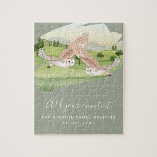 OWL GIFTS - Personalized ジグソーパズル (縦)