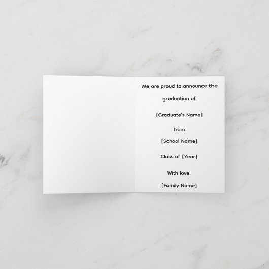 Owl Graduation Announcement 案内状 (内部)