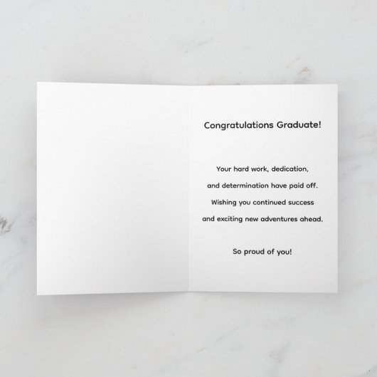 Owl Graduation Congratulations Card カード (内部)