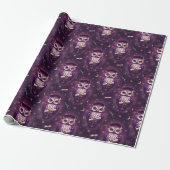 Owl Graduation Wrapping Paper ラッピングペーパー (アンロールド)