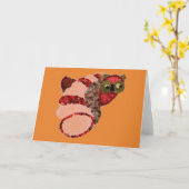 Owl Greeting Card カード (黄色い花)