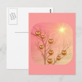 Owl Greeting Cards ポストカード (正面/裏面)