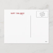 Owl Happy Holidays Cute and Fun シーズンポストカード (裏面)