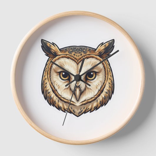 Owl head designed wall watch 壁時計 (正面)
