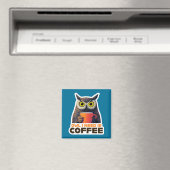 Owl I Need is Coffee マグネット (インサイチュ (食洗機))