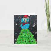 Owl in a Tree Greeting Card カード (正面)