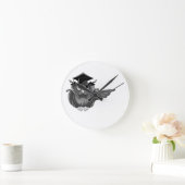 Owl in Graduation Hat Funny Graduation 2026 Guide ラウンド壁時計 (ホーム)