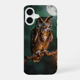 Owl in Moonlight Gothic Autumn Phone Case iPhone 16ケース