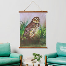 Owl in nature watercolor art