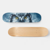 Owl in the snow skateboard スケートボード (横)