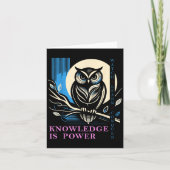 Owl - Knowledge Is Wer - Wisdom Owl Design  カード (正面)