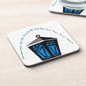 Owl Lantern Coaster - Light Blue コースター (左側)