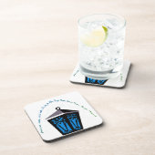 Owl Lantern Coaster - Light Blue コースター (右側)