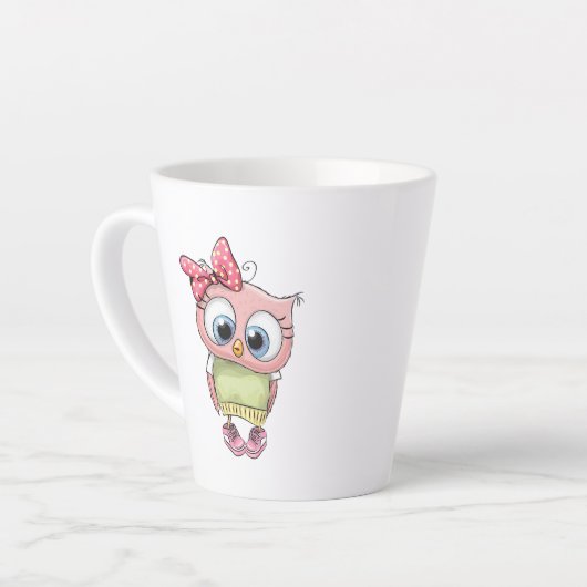 Owl Latte Mug カフェラテマグ (左アングル)