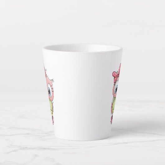 Owl Latte Mug カフェラテマグ (正面)