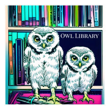 OWL LIBRARY 2羽のフクロウ、本