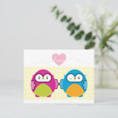 OWL LOVE :：明るい女の子+少年 ポストカード (スタンド正面)