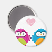 OWL LOVE :：明るい女の子+少年 マグネット (正面/裏面)