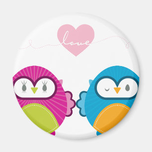 OWL LOVE ::明るい女の子+少年 マグネット