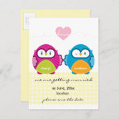 OWL LOVE ::明るい女の子+少年 案内ポストカード (正面/裏面)