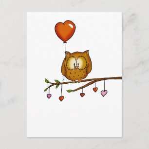 Owl love you - Valentine's Day gift シーズンポストカード