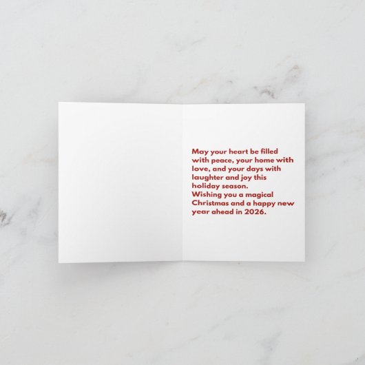 Owl Merry Christmas カード (内部)