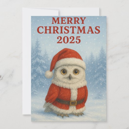 Owl Merry Christmas  シーズンカード (正面)