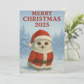 Owl Merry Christmas  シーズンカード (スタンド正面)