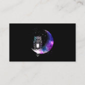 Owl Moon Galaxy Bird Crescent 名刺 (正面)
