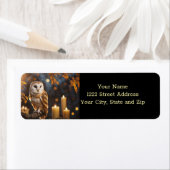 Owl Mystical Magical Enchanting Return Address ラベル (インサイチュ)