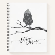 Owl Notebook - Stay True To You - Be Yourself