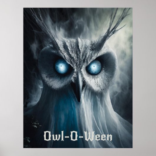 Owl-O-Ween – ハロウィーンプリント ポスター (正面)