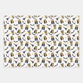 OWL-O-WEEN Halloween Gift Wrap Sheets ラッピングペーパーシート (正面)