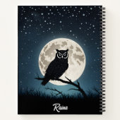 Owl on a Magical Night ノートブック (裏面)