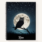 Owl on a Magical Night ノートブック (正面)