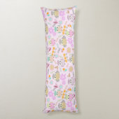 Owl Pastel Pink ボディピロー (裏面 (縦))