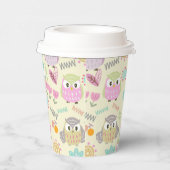 Owl Pastel Yellow 紙コップ (右)