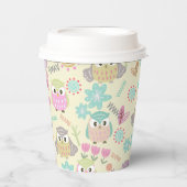 Owl Pastel Yellow 紙コップ (正面)