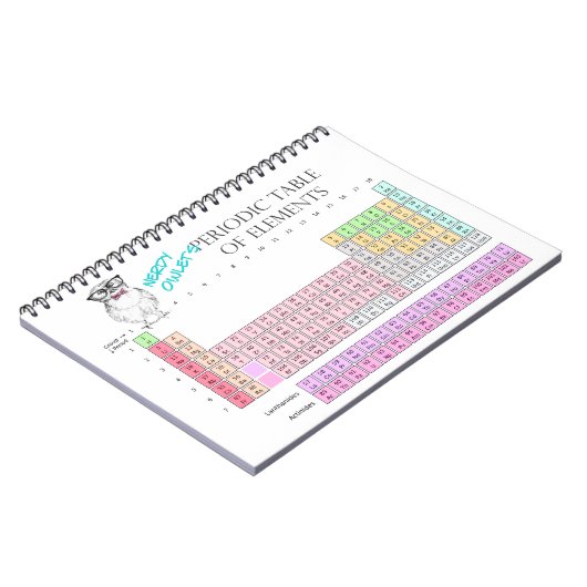 Owl Periodic Table of Elements Notebook ノートブック (左側)