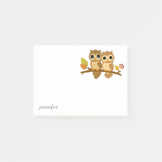 Owl Personalize Post-it®メモ ポストイット (正面)