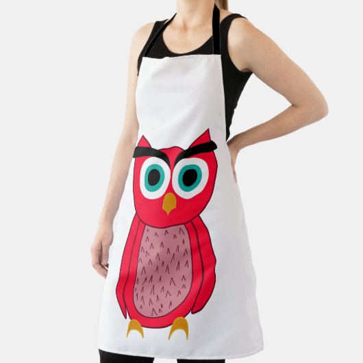 Owl Photo Print エプロン (インサイチュ)